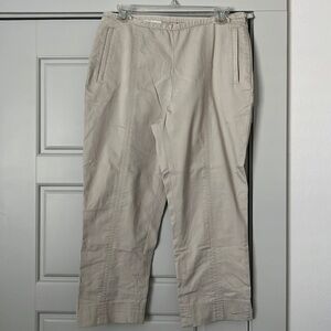 NIKE Golf Dri-Fit khaki ankle cotton blend‎ flat front women’s pants Sz 8 M